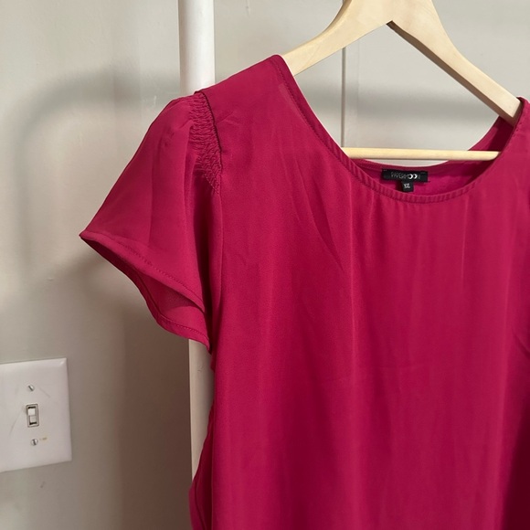 PaperMoon Fuchsia Shortsleeve Blouse size XXL - Picture 2 of 7